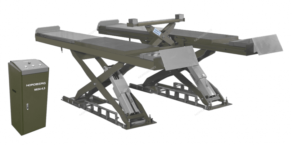 Подъемник 380В ножничный для сход-развала 4,5 тонн (серый) NORDBERG N634-4,5G